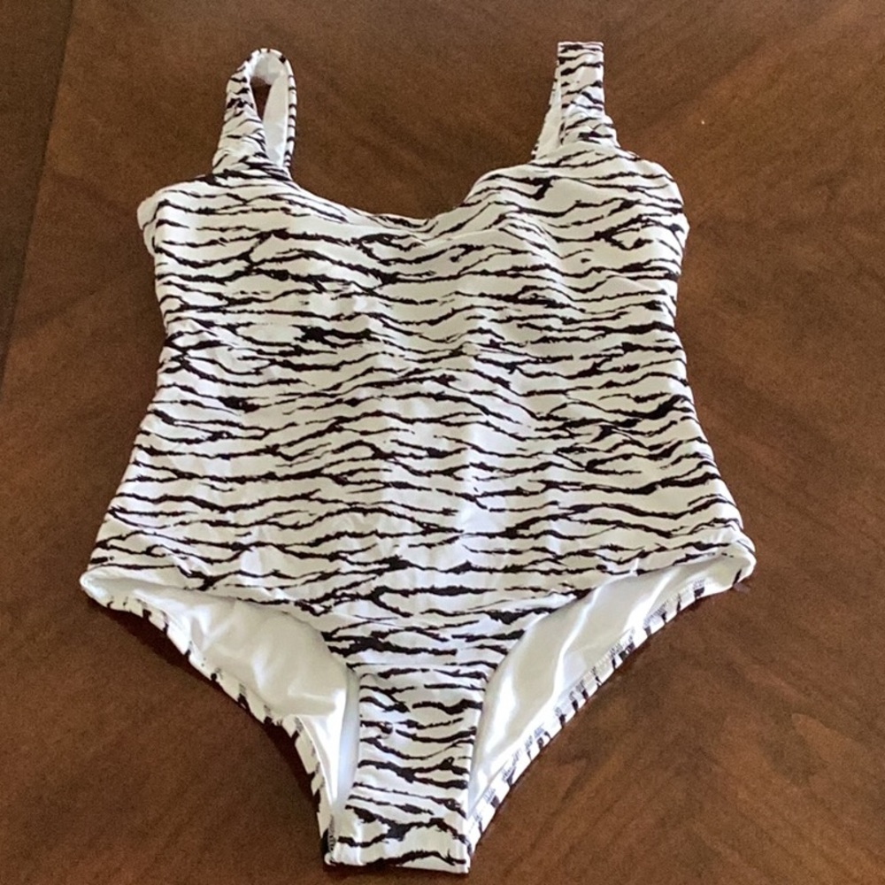 Melissa Odabash Zebra Print One Piece Swimsuit